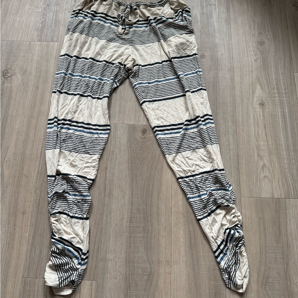 Chaser Blue and White Striped Pajama Pants